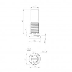 Упор дверной скрытый MAX INOX/2