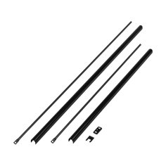 Комплект соединительных штанг с кожухами DOORLOCK PD900FR/R2, черный. Для двустворчатых дверей. Максимальная высота створки 2400 мм.