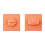 Сантехническая завертка к ручкам АЛЛЮР ART COLOR BK-S2 LC(C6230) светло-коралловый