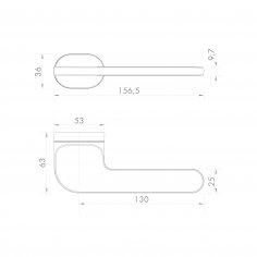 Ручка раздельная R.UCR36.DUNE AC-9 медь