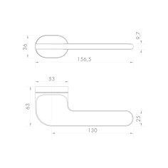Ручка раздельная R.UCR36.DUNE MWSC-33 итальянский тисненый