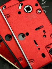 Корпус врезного замка MAGNM85C-50/BL INOX SSG-39 сатин. золото (блистер)