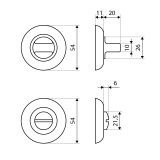 Сантехническая завертка к ручкам СТАНДАРТ P-BK-R1 CP хром