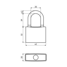 АЛЛЮР ВС1Ч- 364ПД КРАСНЫЙ 5 кл. d6мм дл.дужка Замок навесной