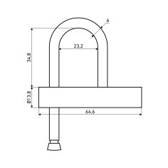 АЛЛЮР ВС-3КА d=6мм одна секретность (без паспорта) Замок навесной