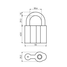 АЛЛЮР  ВС2-27х3 МАСТЕР КЛЮЧ компл.-3 шт. Замок навесной