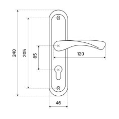 АЛЛЮР 103-1 85 мм BL матовый черный Комплект ручек