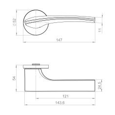 Ручка раздельная R.ZLR52.ETALON SSG-39 SSG-39 сатинированное золото