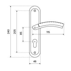 АЛЛЮР 132-1 85 мм BL матовый черный Комплект ручек