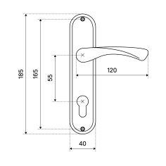 АЛЛЮР 103-1 55 мм CP хром Комплект ручек