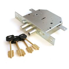 Замок врез. RеХ. 3.11 (Аналог 1.06.43)  6-ти сувальдный, цинк, 3 стержня Ф 18мм, 5 кл. (правый)