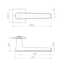 Ручка раздельная K.YM.VANILLA FSG-39 флор. золото