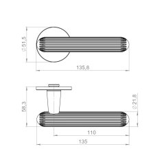Ручка раздельная R.YM.ECLAIR AC-9 медь 