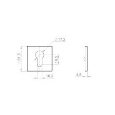 Накладка под цилиндр ET.K.YM BL-26 черный 