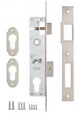 Корпус узкопрофильного замка с защёлкой 153 (20 mm) w/b (никель)