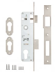 Корпус узкопрофильного замка с защёлкой 153 (30 mm) w/b (никель)