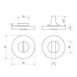 Сантехническая завертка к ручкам АЛЛЮР АРТ BK-R5 CP(7520) хром