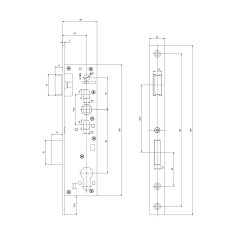 Замок дверной DOORLOCK DL301, цилиндровый, нержавеющая сталь