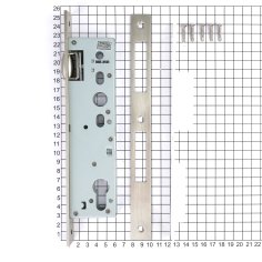 Замок дверной с роликом DL302 35/22/8, цилиндровый, нержавеющая сталь