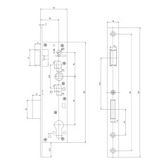 Замок дверной DOORLOCK DL301, цилиндровый, нержавеющая сталь