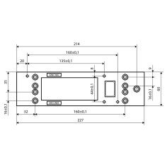 БУЛАТ Монтажная пластина МП-01(135х25х44) серебро для доводчика ДД812/5, ДД802/5