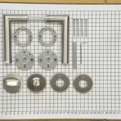 Ручка дверная HOPPE (Германия) Е1400Z/42KV/42KVS RW (Amsterdam) WC, F69 матовая нержавеющая сталь