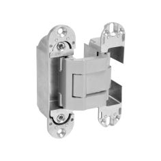 Петля скрытая CEMOM ESTETIC A602 3D 8060 матовый хром, для компланарных дверей, регулируемая, вес полотна 60кг, 29x120мм