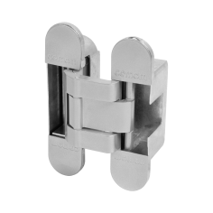 Петля скрытая CEMOM ESTETIC A602 3D 8060 матовый хром, для компланарных дверей, регулируемая, вес полотна 60кг, 29x120мм