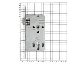 Замок дверной GEGE 170, цилиндровый, оцинкованный