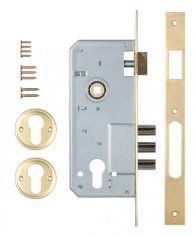Корпус врезного замка с защёлкой 152/3MR (45 mm) w/b (латунь)
