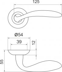 Ручка раздельная R.LD54.Virgo (Virgo LD57) AB/GP-7 бронза/золото