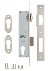 Корпус узкопрофильного замка с роликовой защёлкой 155 (30 mm) w/b (никель)